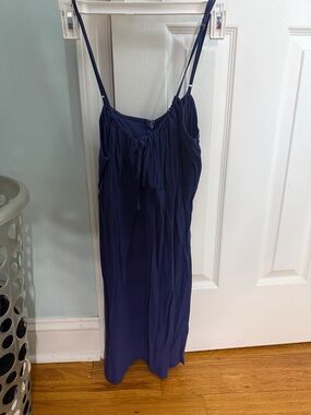 Navy Blue Spaghetti Strap Mini Dress